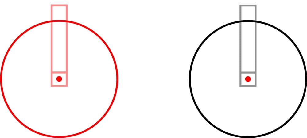 Spaced pair drum overhead microphone placement diagram.