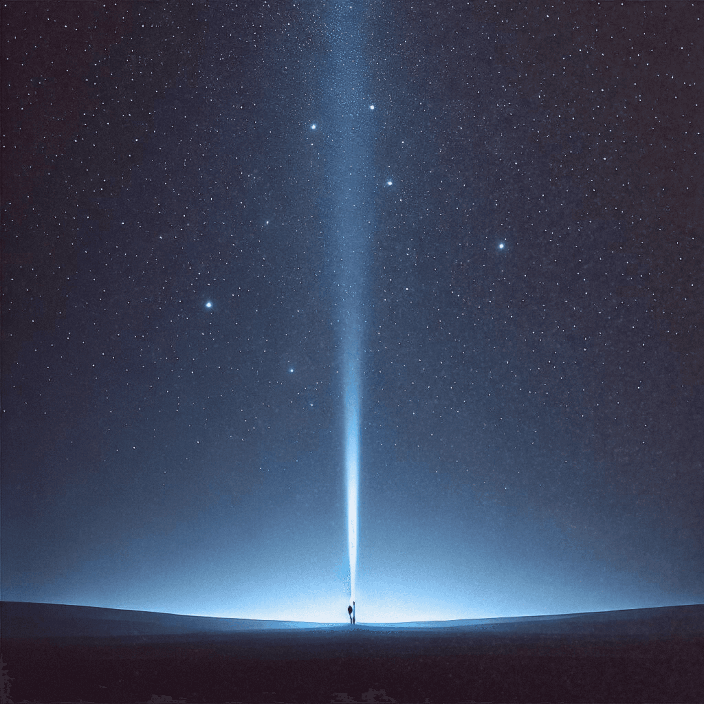 in a flash of light